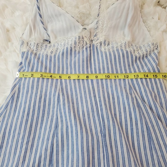LUSH | BOUTIQUE IVY & LEO STRIPED LACE SUNDRESS SLIP DRESS WOMEN'S LARGE NWT - Picture 12 of 17